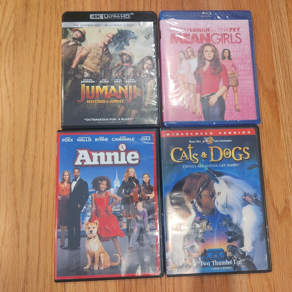 Movie Collection: Jumanji, Mean Girls, Annie, Cats & Dogs, And More!